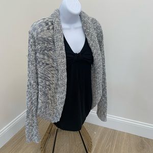 Emily Rose Stitch Fix Cardigan Sweater Gray White